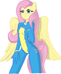 Size: 2408x2922 | Tagged: safe, artist:thedarknimbus, imported from derpibooru, fluttershy, anthro, female, simple background, solo, transparent background, wonderbolts uniform, wondershy