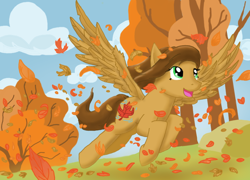 Size: 912x657 | Tagged: safe, artist:jdp218, imported from derpibooru, oc, oc only, oc:maple, pegasus, pony, autumn