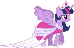 Size: 5180x3340 | Tagged: safe, artist:starnight5, imported from derpibooru, twilight sparkle, alicorn, pony, alternate clothes, alternate costumes, clothes, coronation, coronation dress, dress, female, mare, simple background, solo, transparent background, twilight sparkle (alicorn), vector