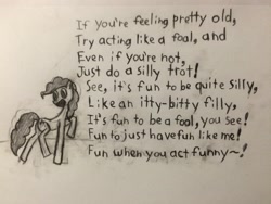 Size: 3264x2448 | Tagged: safe, artist:the claud, imported from derpibooru, pinkie pie, claud thinks he's a poet, monochrome, singing, traditional art