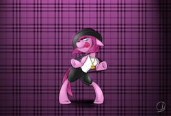 Size: 1600x1080 | Tagged: safe, artist:phuocthiencreation, imported from derpibooru, pony, dancing, hat, ponified, rihanna, solo