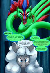 Size: 1280x1854 | Tagged: safe, artist:severus, imported from derpibooru, oc, oc only, oc:axl, oc:stormfront, comic:serpent's coils, coatl, comic, stories from the front