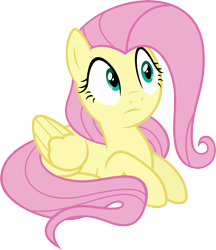 Size: 5173x6000 | Tagged: safe, artist:slb94, imported from derpibooru, fluttershy, absurd resolution, female, i've seen some shit, scared, simple background, solo, transparent background, vector