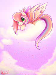 Size: 2189x2947 | Tagged: safe, artist:kousagi-hime, imported from derpibooru, oc, oc only, oc:sweet skies, cloud, solo