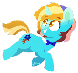 Size: 716x674 | Tagged: safe, artist:spacechickennerd, imported from derpibooru, oc, oc only, oc:madison quick, bowtie, solo