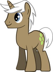 Size: 1043x1412 | Tagged: safe, artist:scribbsie, imported from derpibooru, mochaccino, rare find, pony, unicorn, one bad apple, male, simple background, solo, stallion, transparent background, vector