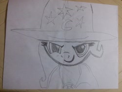 Size: 2560x1920 | Tagged: safe, artist:mariofan1985, imported from derpibooru, trixie, pony, unicorn, female, mare, sketch, smirk, solo