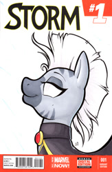 Size: 414x634 | Tagged: safe, artist:retrostarling, imported from derpibooru, pony, zebra, marvel, marvel comics, ororo monroe, ponified, solo, storm, storm (marvel), x-men