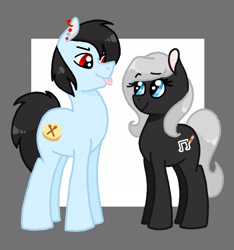 Size: 1926x2057 | Tagged: safe, artist:broohan, imported from derpibooru, oc, oc only, oc:off beat, oc:silver note, offspring, parent:octavia melody, parent:unnamed oc, parents:canon x oc