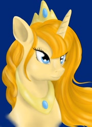 Size: 761x1051 | Tagged: safe, artist:cwossie, imported from derpibooru, oc, oc only, oc:avaya ridatrane, alicorn, pony, alicorn oc, portrait, princess, solo, tiara