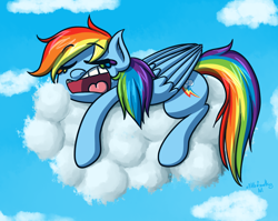 Size: 1880x1500 | Tagged: safe, artist:alittleofsomething, imported from derpibooru, rainbow dash, female, sleeping, solo