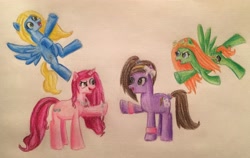 Size: 3627x2295 | Tagged: safe, artist:saltymccurdian16, imported from derpibooru, bayley, becky lynch, charlotte, goggles, headband, necklace, nxt, ponified, sasha banks, wristband, wwe