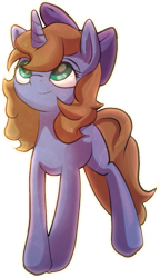 Size: 691x1196 | Tagged: safe, artist:amura-of-jupiter, artist:tiothebeetle, imported from derpibooru, oc, oc only, oc:ashley hearts, pony, unicorn, bow, female, hair bow, mare, solo