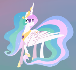 Size: 650x600 | Tagged: safe, artist:breadcipher, imported from derpibooru, princess celestia, cute, cutelestia, female, looking back, simple background, solo