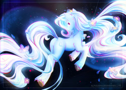 Size: 3122x2222 | Tagged: safe, artist:koveliana, imported from derpibooru, trixie, pony, unicorn, chromatic aberration, color porn, female, long mane, mare, solo, unshorn fetlocks