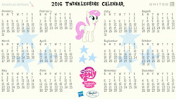 Size: 1920x1080 | Tagged: safe, imported from derpibooru, twinkleshine, calendar, female, hasbro, logo, my little pony logo, solo