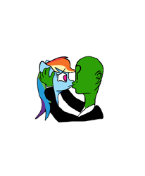 Size: 1700x2060 | Tagged: safe, imported from derpibooru, rainbow dash, oc, oc:anon, human, crying, kissing