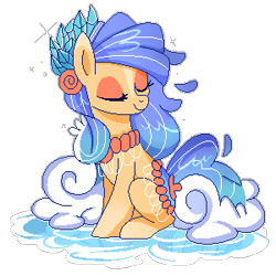 Size: 300x300 | Tagged: safe, artist:xwhitedreamsx, imported from derpibooru, oc, oc only, oc:amuru rain, original species, pond pony, pixel art, simple background, solo, transparent background