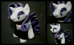 Size: 1400x857 | Tagged: safe, artist:hipsterowlet, imported from derpibooru, rarity, gothic, irl, photo, plushie, solo