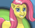 Size: 850x680 | Tagged: safe, artist:mentalmongloid, imported from derpibooru, fluttershy, female, smiling, solo