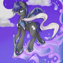 Size: 1000x1000 | Tagged: safe, artist:aerolp, artist:aerostoner, imported from derpibooru, oc, oc only, oc:au hasard, bat pony, pony, armor, night guard, royal guard, slit eyes, slit pupils, solo