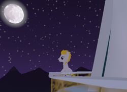 Size: 607x443 | Tagged: safe, imported from derpibooru, oc, oc only, oc:tardy skip, 3d, legends of equestria, moon, night