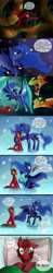 Size: 1952x10000 | Tagged: safe, artist:thornblossom, imported from derpibooru, princess luna, oc, alicorn, earth pony, hydra, pony, comic, english, multiple heads