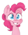 Size: 972x1213 | Tagged: safe, artist:meowing-ghost, imported from derpibooru, pinkie pie, pony, bust, colored pupils, cute, diapinkes, female, portrait, simple background, smiling, solo, white background