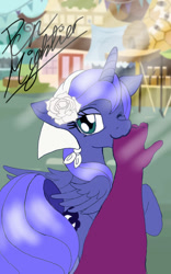 Size: 500x800 | Tagged: safe, artist:pen-mightier, imported from derpibooru, princess luna, spike, cute, implied shipping