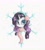 Size: 2089x2325 | Tagged: safe, artist:pumpkinkikile, imported from derpibooru, rarity, clothes, earmuffs, female, portrait, scarf, snow, solo, traditional art