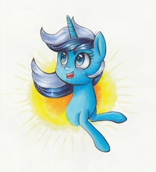 Size: 1889x2077 | Tagged: safe, artist:pumpkinkikile, imported from derpibooru, minuette, pony, unicorn, female, solo, traditional art