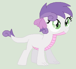 Size: 286x259 | Tagged: safe, artist:srbarker, imported from derpibooru, oc, oc only, oc:musical gem, dracony, hybrid, interspecies, interspecies offspring, offspring, parent:spike, parent:sweetie belle, parents:spikebelle, simple background, solo