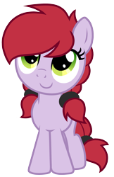 Size: 1331x2048 | Tagged: safe, artist:wingedwolf94, imported from derpibooru, oc, oc only, oc:crab apple, female, filly, simple background, solo, transparent background