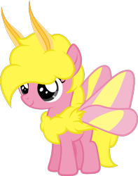 Size: 825x1047 | Tagged: safe, artist:zacatron94, imported from derpibooru, oc, oc only, oc:maple rose, mothpony, original species, rosy maple moth, solo