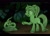 Size: 1280x921 | Tagged: safe, artist:icaron, imported from derpibooru, part of a set, oc, oc only, oc:mercury shine, pony, snake, unicorn, everfree forest, gem, i have no mouth and i must scream, idol, inanimate tf, jade, mercury shine having another bad time, part of a series, petrification, show accurate, solo, statue, story included, transformation