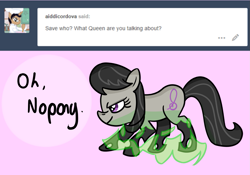 Size: 1269x889 | Tagged: safe, imported from derpibooru, octavia melody, changeling, earth pony, pony, ask, evil, fake octavia, female, plot twist, solo, tumblr