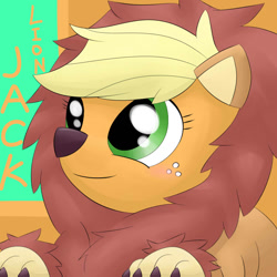 Size: 1024x1024 | Tagged: safe, artist:gamijack, imported from derpibooru, applejack, applelion, clothes, costume, female, solo