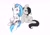 Size: 2956x2068 | Tagged: dead source, safe, artist:tilly-towell, imported from derpibooru, octavia melody, vinyl scratch, earth pony, pony, unicorn, alternate hairstyle, blushing, bowtie, chest fluff, duo, ear piercing, earring, female, hair over one eye, haircut, lesbian, mare, piercing, scratchtavia, shipping, simple background, tattoo, undercut, white background