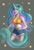 Size: 556x807 | Tagged: safe, artist:sapphirusnocte, imported from derpibooru, princess celestia, human, bikini, clothes, daisy dukes, female, horned humanization, humanized, midriff, shorts, solo, swimsuit, tailed humanization, tanktop, volleyball