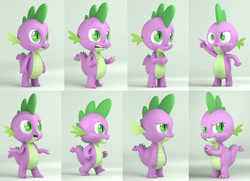 Size: 2982x2160 | Tagged: safe, artist:ig-64, imported from derpibooru, spike, 3d, male, solo