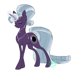 Size: 2836x2634 | Tagged: safe, artist:farewelldecency, imported from derpibooru, oc, oc only, oc:corona, jewelry, magical lesbian spawn, offspring, parent:nightmare moon, parent:rarity, solo