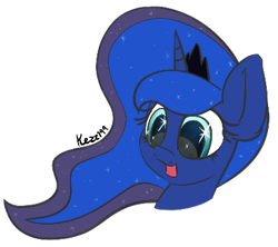 Size: 418x371 | Tagged: safe, artist:elppa, artist:elppajack, imported from derpibooru, princess luna, eye reflection, female, portrait, simple background, smiling, solo, transparent background