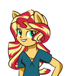 Size: 960x1096 | Tagged: safe, artist:berrypunchrules, imported from derpibooru, sunset shimmer, equestria girls, alternate clothes, alternate costumes, female, ponied up, simple background, solo, transparent background