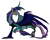 Size: 2232x1776 | Tagged: safe, artist:rexlupin, imported from derpibooru, twilight sparkle, changeling, chimera, draconequus, dragon, griffon, hybrid, bat wings, cheek fluff, colored sclera, curved horn, draconequified, fangs, female, fluffy, horn, leonine tail, lidded eyes, looking back, raised hoof, red sclera, sassy, shaggy, simple background, smiling, smirk, solo, species swap, transparent background, twikonequus, unshorn fetlocks, wing fluff, wings