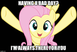 Size: 800x545 | Tagged: safe, imported from derpibooru, fluttershy, bronybait, cute, incoming hug, looking at you, shyabetes, text