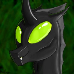 Size: 1280x1280 | Tagged: safe, artist:icarys, edit, imported from derpibooru, oc, oc only, oc:icarys, changeling, green changeling, male, solo
