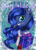 Size: 1636x2248 | Tagged: safe, artist:fluffydus, imported from derpibooru, princess luna, pony, candy, candy cane, christmas, female, food, solo