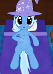 Size: 1000x1400 | Tagged: safe, artist:sutekh94, imported from derpibooru, trixie, pony, unicorn, female, mare, on back, solo