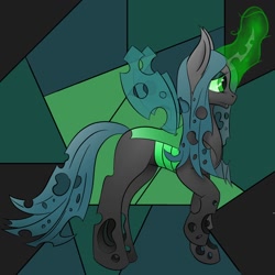 Size: 1700x1700 | Tagged: safe, artist:midnight-staf, imported from derpibooru, queen chrysalis, changeling, changeling queen, crying, female, magic, sad, solo