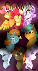 Size: 1600x3000 | Tagged: safe, artist:artistcoolpony, imported from derpibooru, apple bloom, button mash, diamond tiara, scootaloo, silver spoon, snails, snips, sweetie belle, pony, cutie mark crusaders